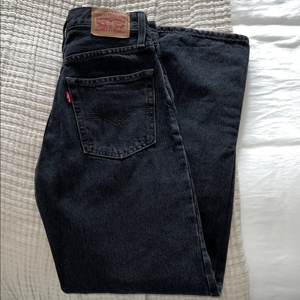 Levi's Dark Gray Denim Jeans baggy jeans sz 25